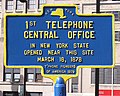 Image 46Historical marker commemorating the first telephone central office in New York State (1878) (from History of the telephone)