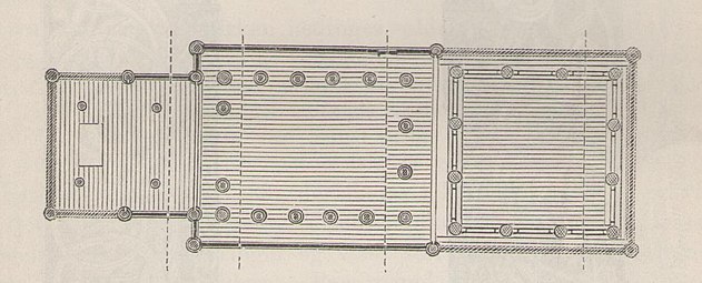 Floorplan of the old church (1200-1867)