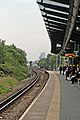 Platform 1, with Alexandra Tower in the distance
