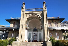 Palacio Vorontsovski (Crimea, Ucrania), construido entre 1830 y 1848 por el inglés Edward Blore