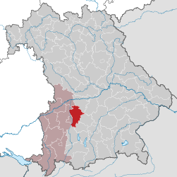 Circondario di Aichach-Friedberg – Mappa