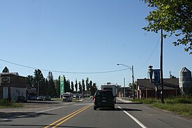 Looking south along US 45 toward M-28