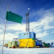 CRP drill derrick on sea ice