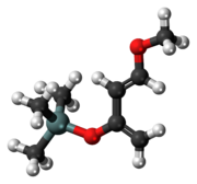 Ball-and-stick model of Danishefsky's diene