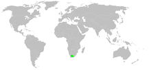 Known world distribution of Latrodectus karooensis