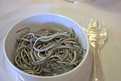 A dish of elvers