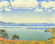 フェルディナント・ホドラー 「Lake Geneva from Chexbres」　1905年