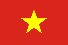 Flag of Socialist Republic of Vietnam. Red symbolizes revolution, the five-point star symbolizes intellectuals, farmers, workers, traders and soldiers.