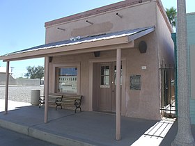 Il Charles Rapp Saloon Building di Florence, Arizona. Costruito nel 1875.