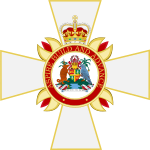 The insignia of the Order of the Nation featuring St Edward's Crown