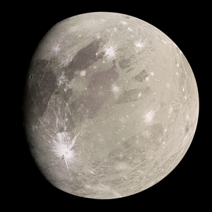 Ganymede, by NASA/JPL-Caltech/SWRI/MSSS/Kevin M. Gill