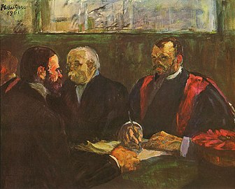 Examination at the Faculty of Medicine (1901), last painting by Toulouse-Lautrec