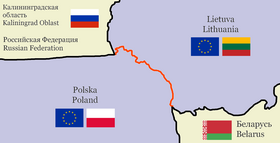 Carte schématique de la frontière