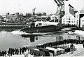 HSwMS Sjöbjörnen being launched on 9 January 1968.