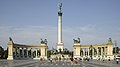 Image 10Heroes' Square is one of the major squares in Budapest, Hungary, noted for its iconic statue complex featuring the Seven chieftains of the Magyars and other important Hungarian national leaders