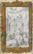 fol. 87v. Daniel dans la fosse aux lions.