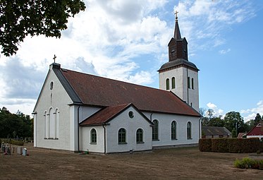 Kyrkobyggnaden från nordöst