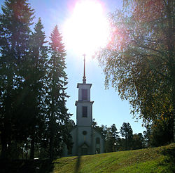 Korpilombolo Church in early September 2014