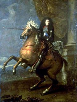 Ritratto equestre di Luigi XIV . 1668. Museo della Chartreuse, Douai.