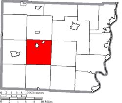 Location of Goshen Township in Belmont County