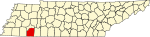State map highlighting McNairy County