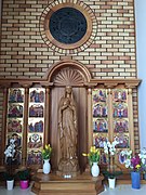 The Marian Shrine in the Cathedral, featuring icons depicting the Joyful, Luminous, Sorrowful and Glorious mysteries of The Rosary