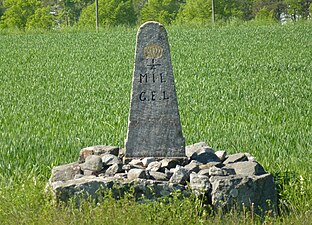 Milstolpe i höjd med Cantongatan (RAÄ-nummer Lovö 44:1)