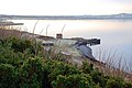 Old Slipway at Innermessan on Loch Ryan, Inch, Wigtownshire with Stranraer in the background