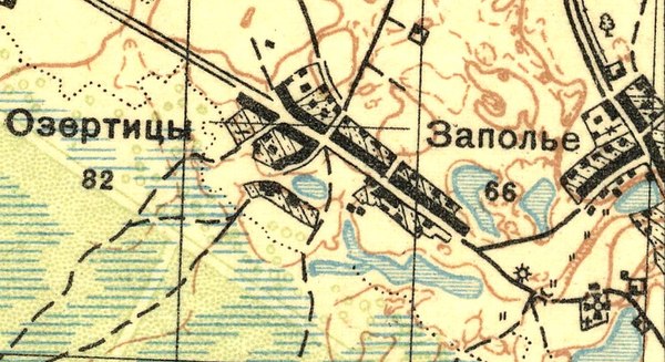 План деревни Озертицы. 1930 год