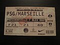 Ticket visiteur PSG-OM (Championnat 2006-2007).