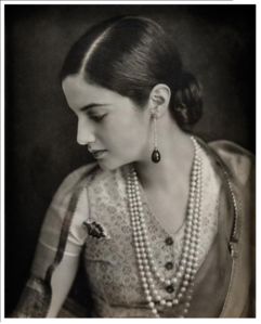 Indira Devi, mid 1930s, Kinsey Studios, Delhi.[1]