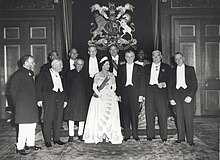 Photograph of Queen Elizabeth II with Nehru and other Commonwealth leaders