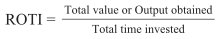 ROTI calculation formula