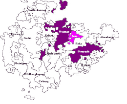 Ducato di Sassonia-Weimar - Localizzazione