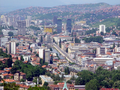 Downtown Sarajevo and the Miljacka river