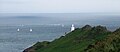 The lighthouse seen from the inland end of the peninsula