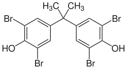 Strukturformel von Tetrabrombisphenol A