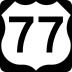 Business U.S. Highway 77 marker