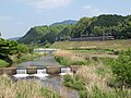 近鉄大阪線大和朝倉 - 長谷寺間に沿って流れる（桜井市）