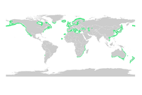 Distribución de todas as especies do xénero.