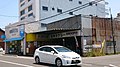 駅前跡タクシー営業所（2014年6月撮影、「忠節駅前」表記の看板あり）