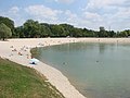 Plage au bord du lac Bundek.