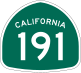 State Route 191 marker