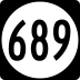 State Route 689 marker
