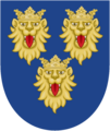 Coat of arms of Dalmatia, showing three crowned lions guardant ("leopards")