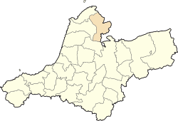 Location of El Amria within Aïn Témouchent province