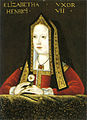Early gable hood: Elizabeth of York c. 1500