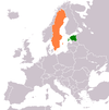 Location map for Estonia and Sweden.