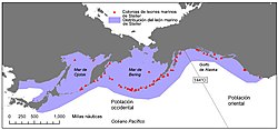 Distribución del león marino de Steller