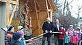 Inauguration de l’œuvre Vent d'Espoir de Clermont Gagnon en novembre 2016.